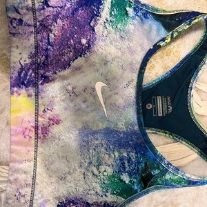 Colorful Nike pro sports bra